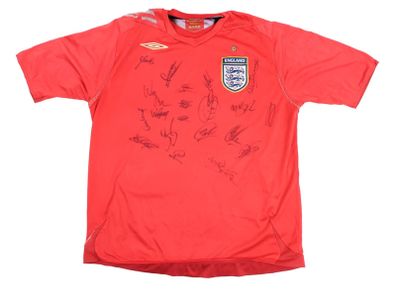 Soccer Jersey Signed by 20 Members of the 2008 English Squad