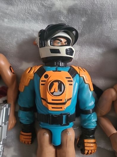 3 vintage action man dolls