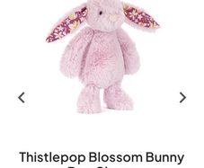 New JELLYCAT Thistlepop Blossom Bunny Bag/Backpack Charm