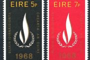 Ireland 1968 Scott 266-267 International Human Rights Year Complete Set - Mint Never Hinged