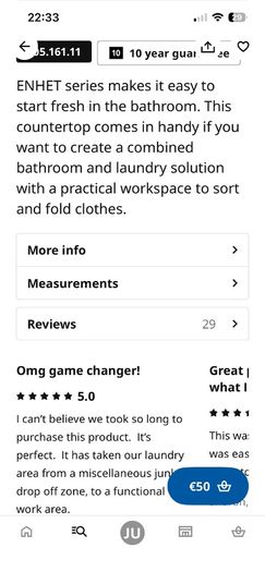 IKEA 139cm Counter Worktop