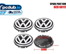 4pcs 56mm VW Volkswagen Centre Cap  6CD 601171