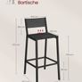 Set of 2 Industrial Black Bar Stools Image 4