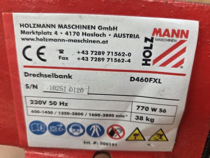Molz Wooden Lathe D460 FXL