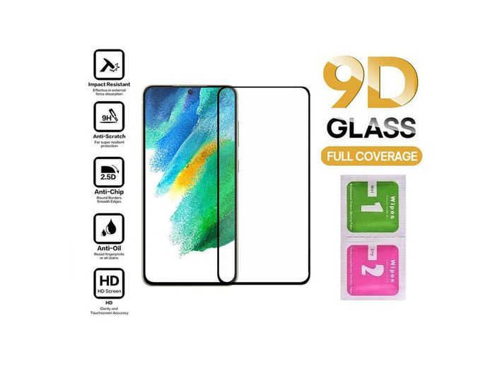 For Samsung Galaxy S21 FE 5G Tempered Glass 9D Curved Protector Full Coverage - FHT24SMTG