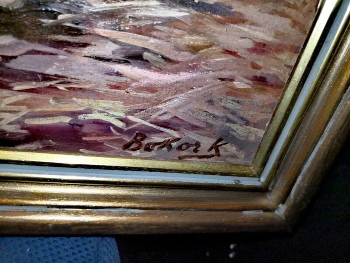 Karoly Bokor (1887-1997)oil painting