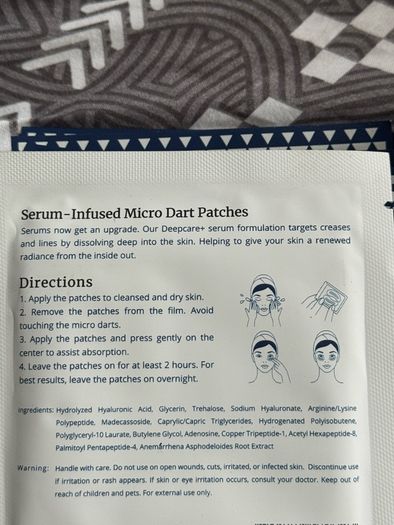 Depology deeper serum infused micro dart eye patches and Derma face sculpting mask new