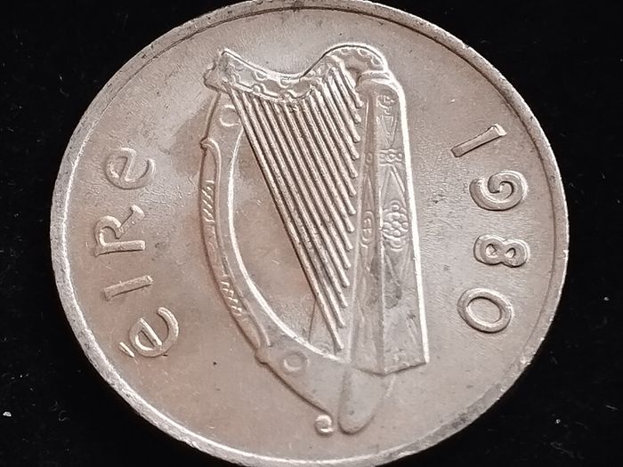Ireland - 1980 - ERROR - 10 Pence - Salmon - AU - KM.23 - [2208]