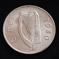 Ireland - 1980 - ERROR - 10 Pence - Salmon - AU - KM.23 - [2208]