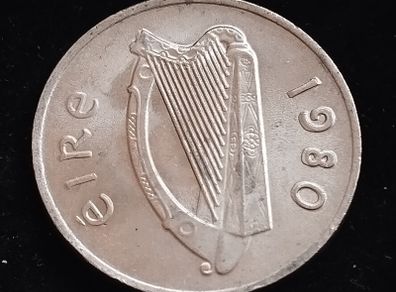 Ireland - 1980 - ERROR - 10 Pence - Salmon - AU - KM.23 - [2208]