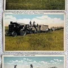 Vintage Canadian postcards x 10 - Canada Steam Power Threshers x 3, + 6 others