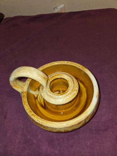 Youghal Pottery Chamberstick Candle Holder