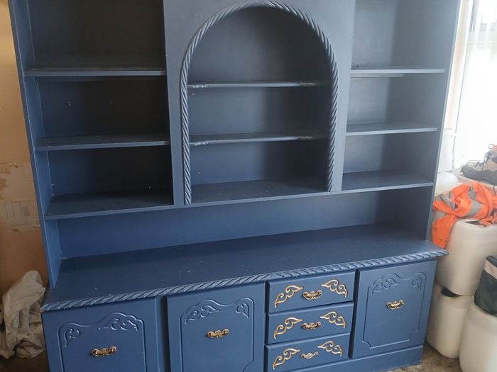 vintage solid cabinet/hutch