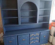 vintage solid cabinet/hutch