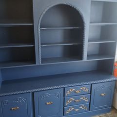 vintage solid cabinet/hutch