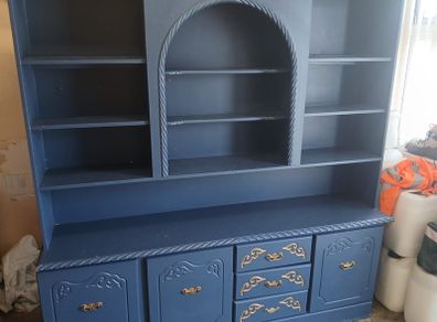 vintage solid cabinet/hutch