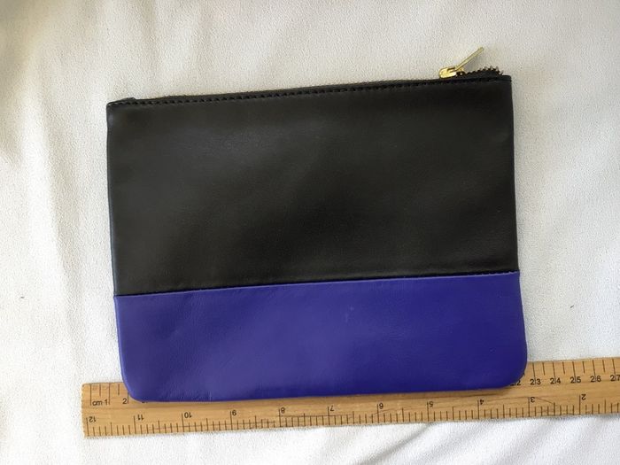 New Moss Copenhagen Twotone Leather Clutch Bag