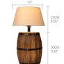 Natural barrel decoration lighting table lamp bedroom bedside night light bar cafe restaurant creative desk lights Image 3