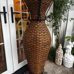 Large wicker plant pot