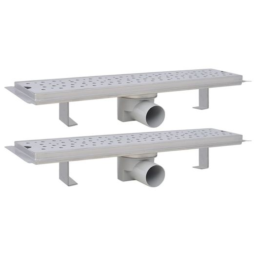 Linear Shower Drain 2 pcs Bubble 530x140 mm Stainless Steel