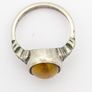 925 Vintage Sterling Silver And Tigers Eye Ring Image 5