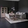 Cornelia Night Sofa Grey and dining table Image 5