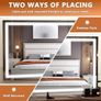 Vanity Mirror with Lights, 70 x 50cm LED Makeup Mirror, Lighted Make up Mirrors with Touch Screen Control, 3 Dimmable Modes Square White Image 4