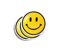 Smiley Face Glossy Stickers 3-Pack