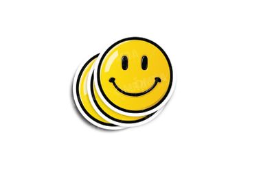 Smiley Face Glossy Stickers 3-Pack