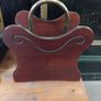 wood and brass Magazine Rack Image 4