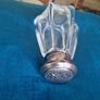 Vintage x large  1950s Silver Crystal Salt Cellar Image 3