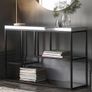 Mirror Console Table with Black Metal Frame Image 5