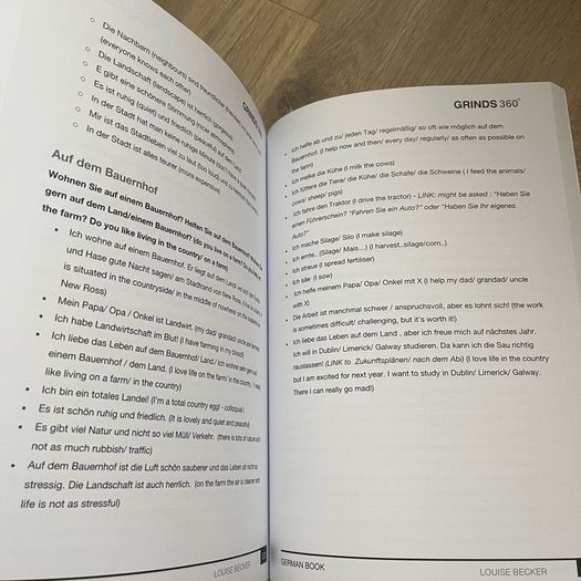 Grinds360 Leaving Certificate German Book By Louise Becker
