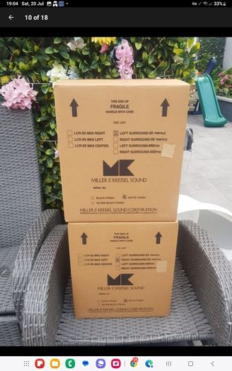 High End Miller & Kreisel Sound (M&K)  Surround-55 MK11 Dipole Speakers white