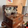 antique Victorian oak tantalus Image 7