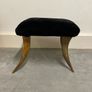 Antique Cow Horn Footstool, Four Genuine Horn Legs , Restoration Project Image 2