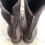 Taupe leather wedge ankle boots Image 4