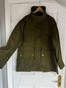 H&M funnel neck grew. oversized utility jackets