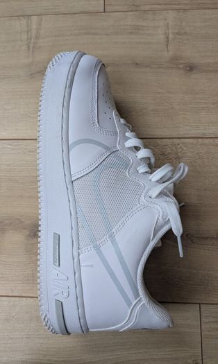 Nike Air Force 1 React White Leather Sneakers Size UK 9