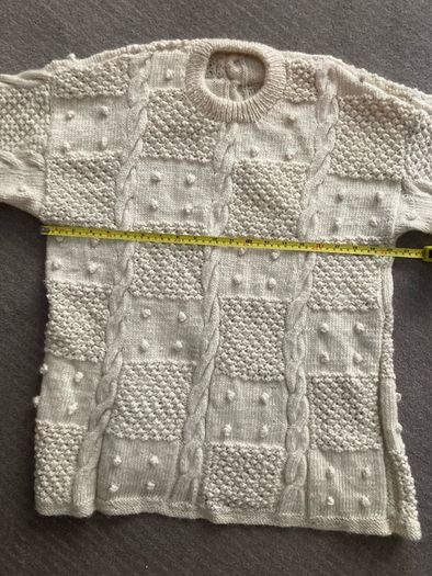 Aran Sweater-Handmade- 100% Wool