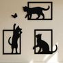 Playful Cats & Butterfly  Wall Decor Set Image 3