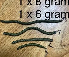 Sets of 4 wriggle weights for salmon and trout fishing10-8-6 & 4 grams