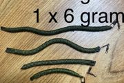 River fishing Sets of 4 wriggle weights for salmon and trout fishing10-8-6 &amp; 4 grams