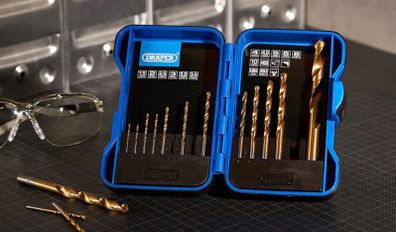 Titanium Nitride Coated HSS Drill Bit Set, 1.5mm - 10mm, 15 Pcs (FREE POSTAGE)