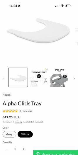 Hauck alpha+ high chair