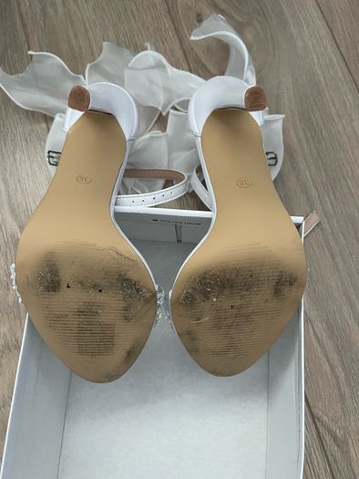 White Wedding Shoes size 5/38