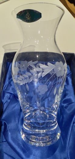 Bohemia Crystal vase in box