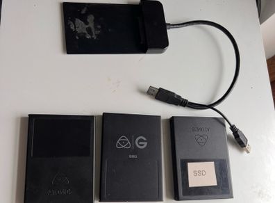 Atomos SSD Drive Bundle (2x Drives: 1TB + 500GB) + Empty Caddy + USB 3.0 Dock