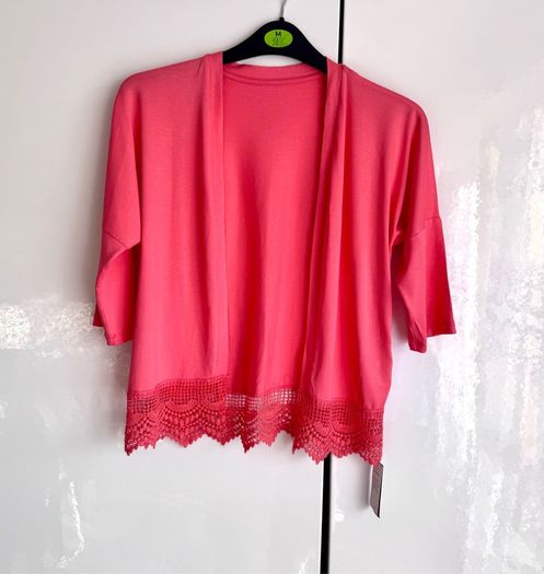 Dunnes Girls Coral Crochet Hem Cardigan - Age 10 Years - BNWT