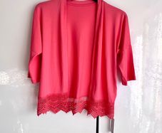 Dunnes Girls Coral Crochet Hem Cardigan - Age 10 Years - BNWT